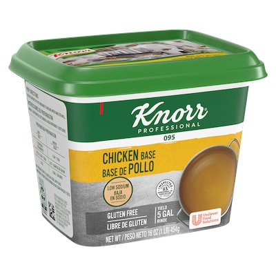 Knorr® Professional 095 Low Sodium Chicken Base 12 x 1 lb - 